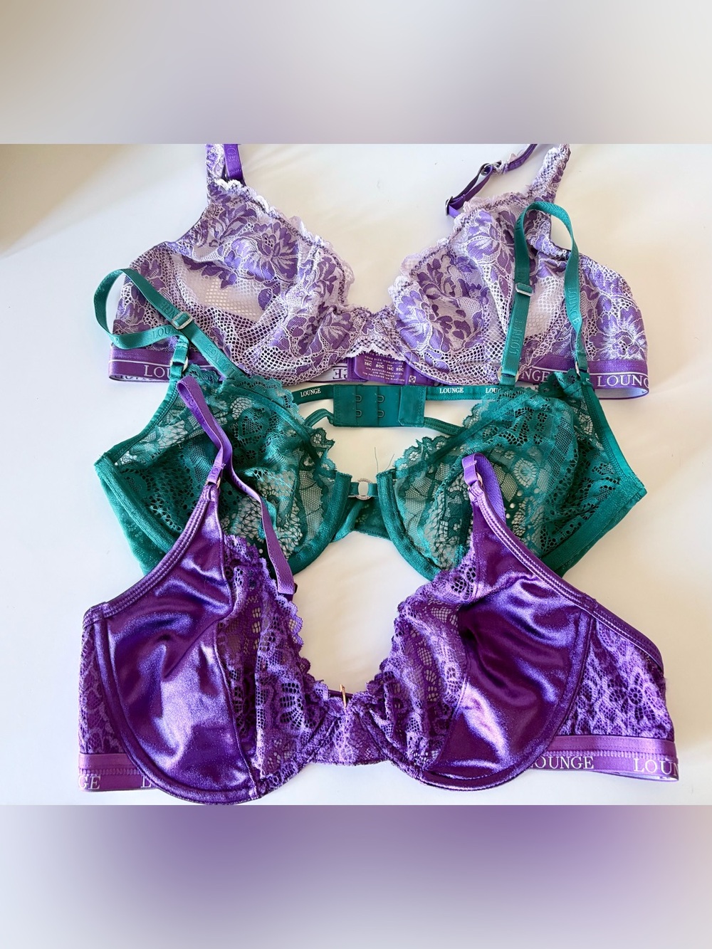 Lounge Underwear Lace Bras - set of 3